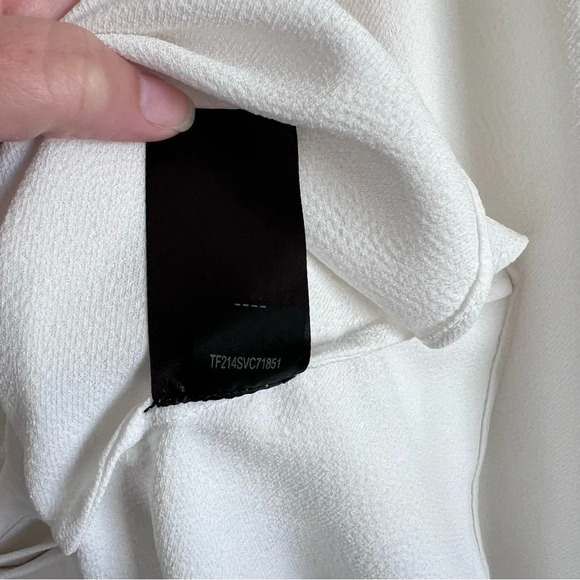 Tibi Savanna Crepe Long Sleeve Peplum Top - Picture 10 of 14